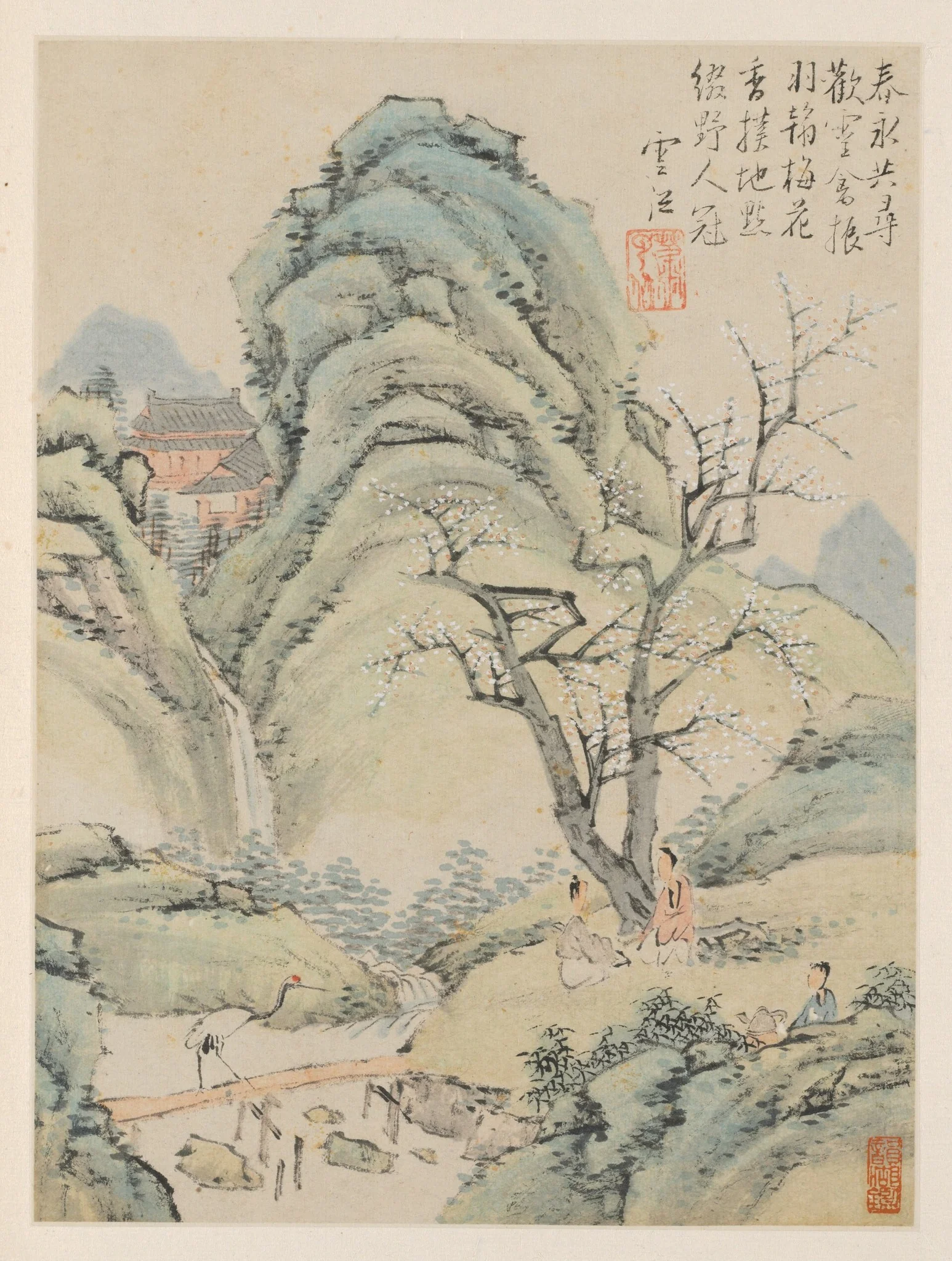 Album of Seasonal Landscapes, Leaf A (previous leaf 4), detail