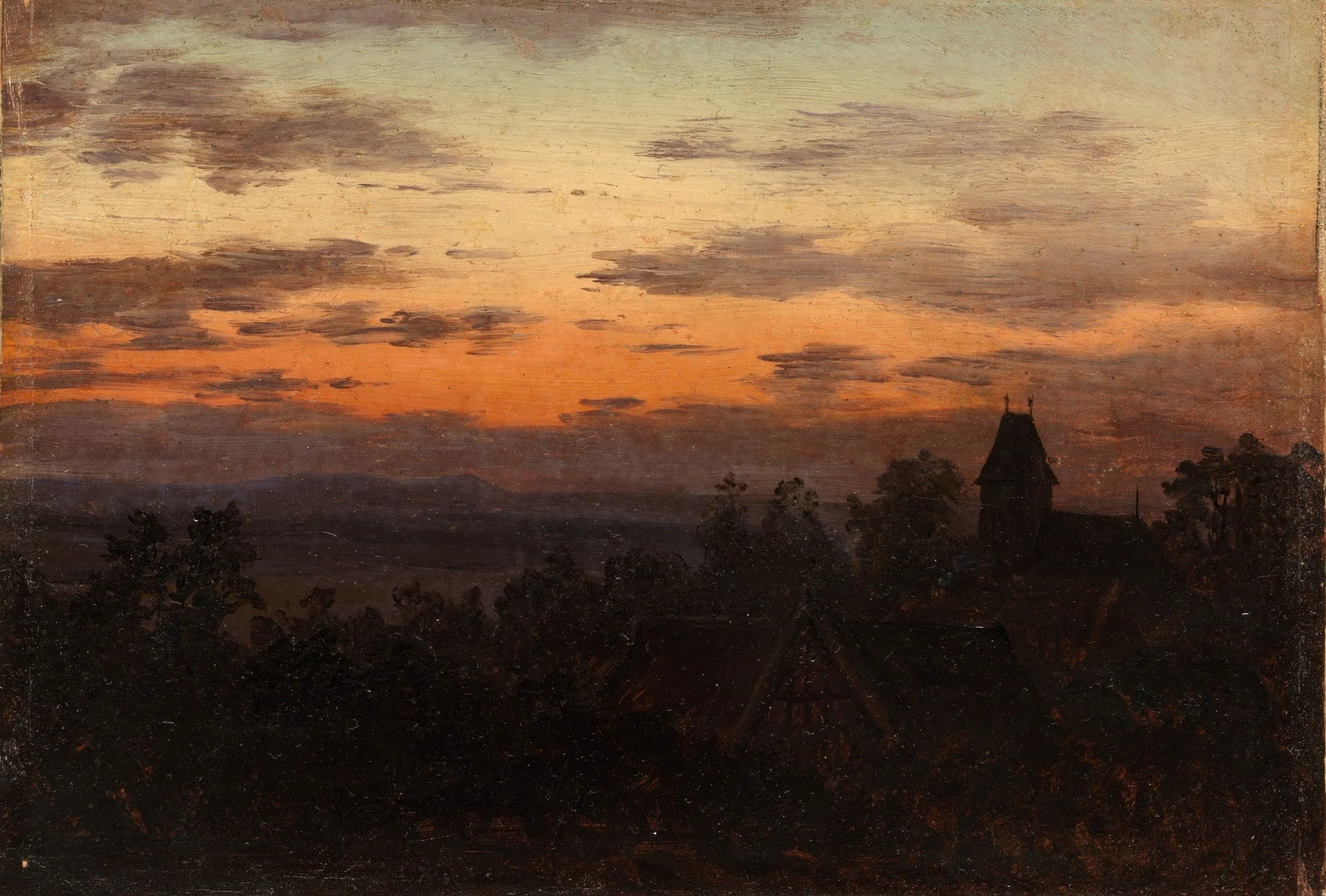 Landscape at Sunset, detail