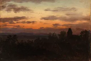 Landscape at Sunset, by Carl Gustav Carus, unspecified, 1830