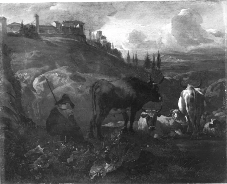 Italienische Landschaft, detail