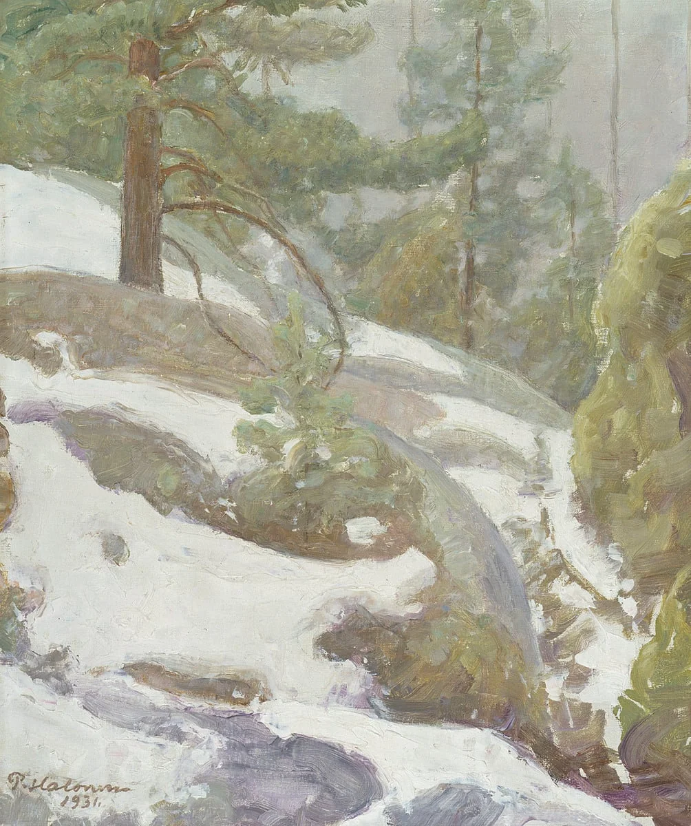 Talvimaisema, detail
