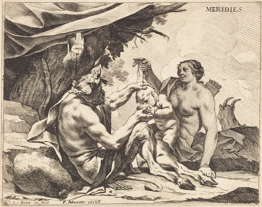 Meridies (Noon), by Charles Le Brun, ink, 1640