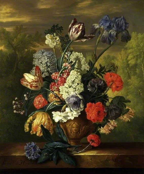 Twelve Months of Flowers: April, detail