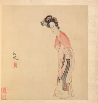 Paintings after Ancient Masters: A Lady, by Chen Hongshou, unspecified, 1625