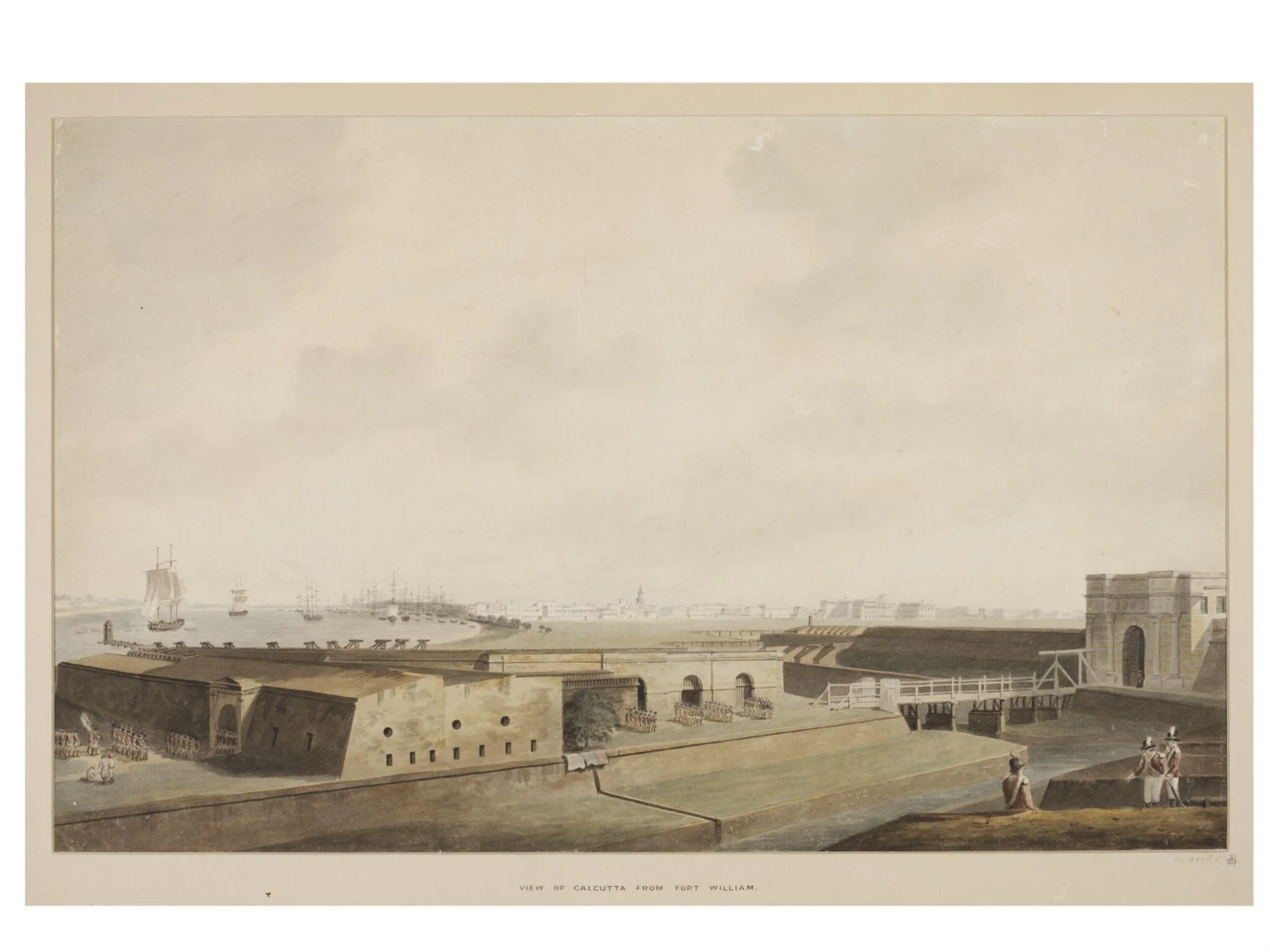 View of Calcutta from Fort William, detail