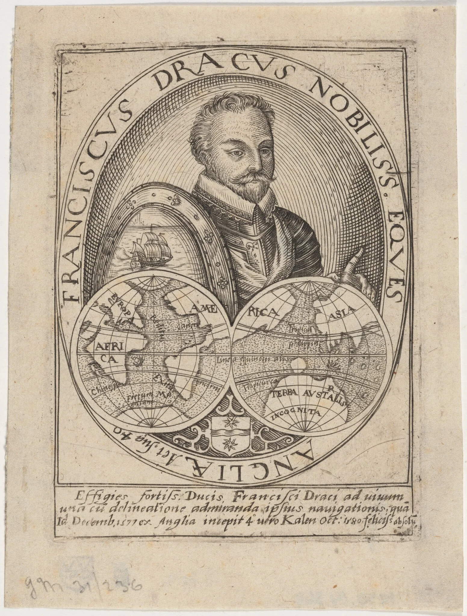 Sir Francis Drake, detail