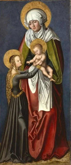 The Virgin and Child with St Anne, detail