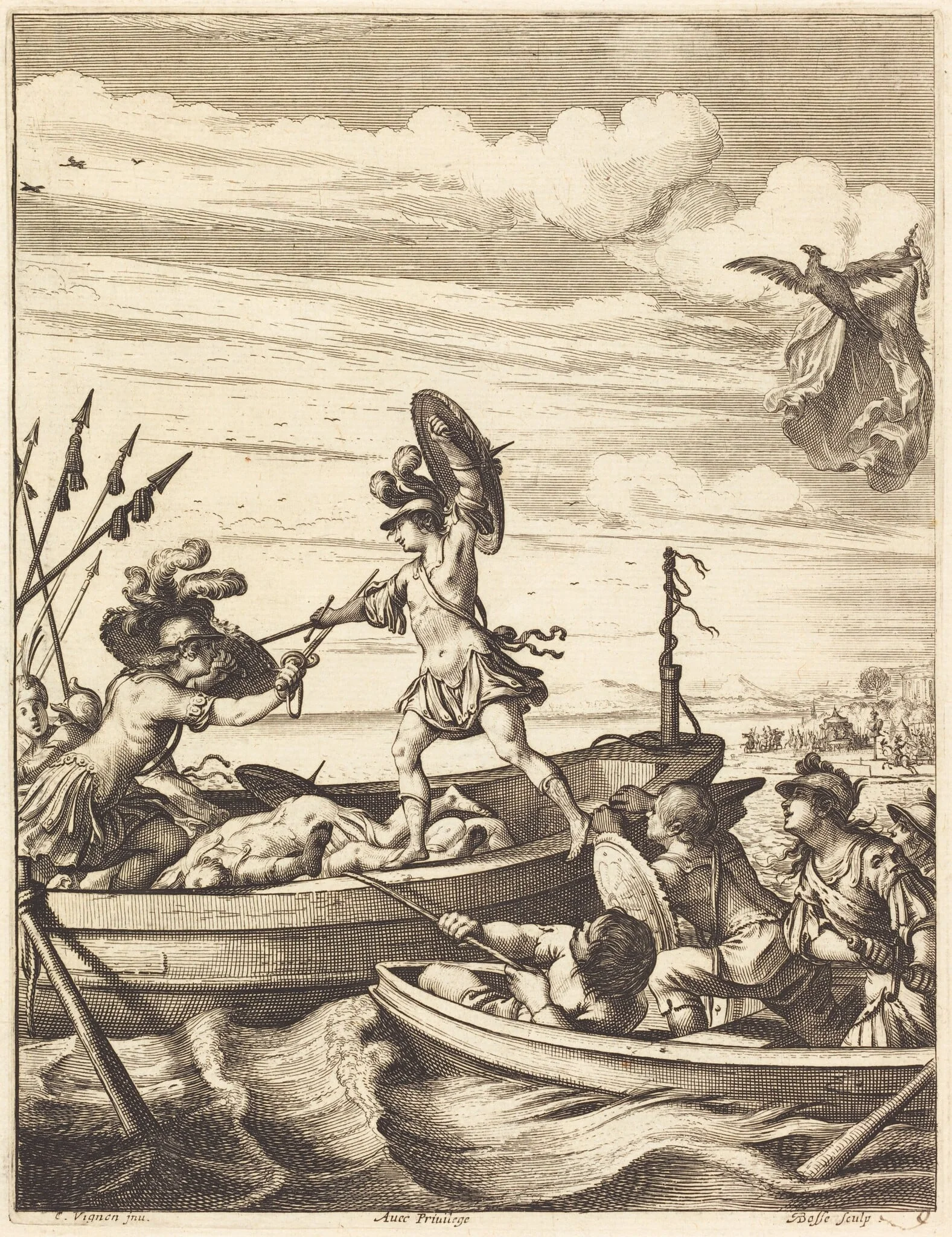 Illustration to Jean Desmarets' "L'Ariane", detail