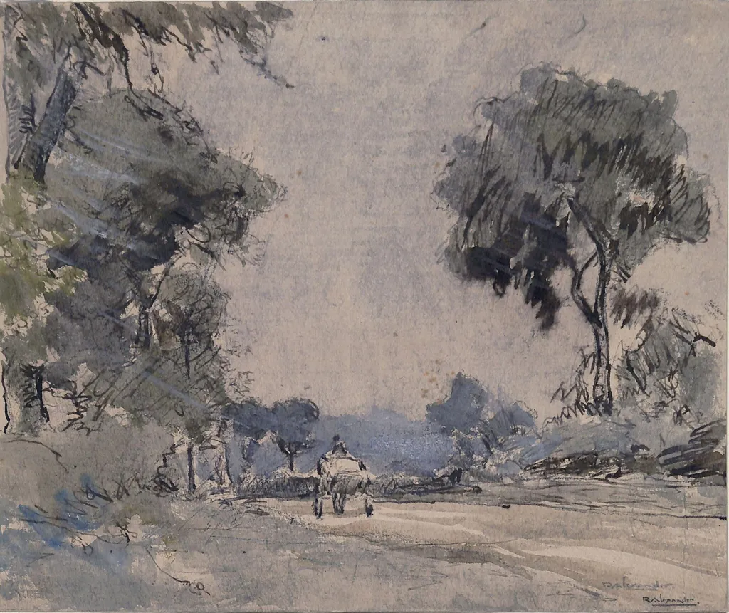 Rainy Afternoon, by Robert Graham Dryden Alexander, watercolor, 1911