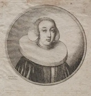 Woman with a Millstone Ruff, by Wenceslaus Hollar, 1644