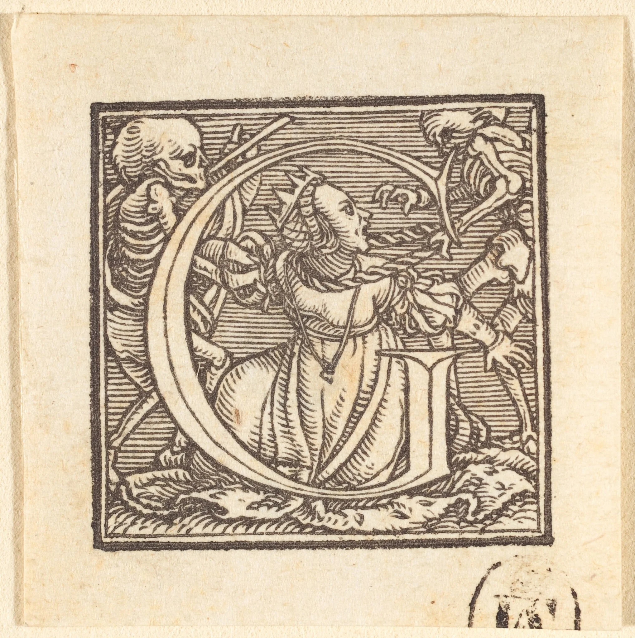 Letter G, detail