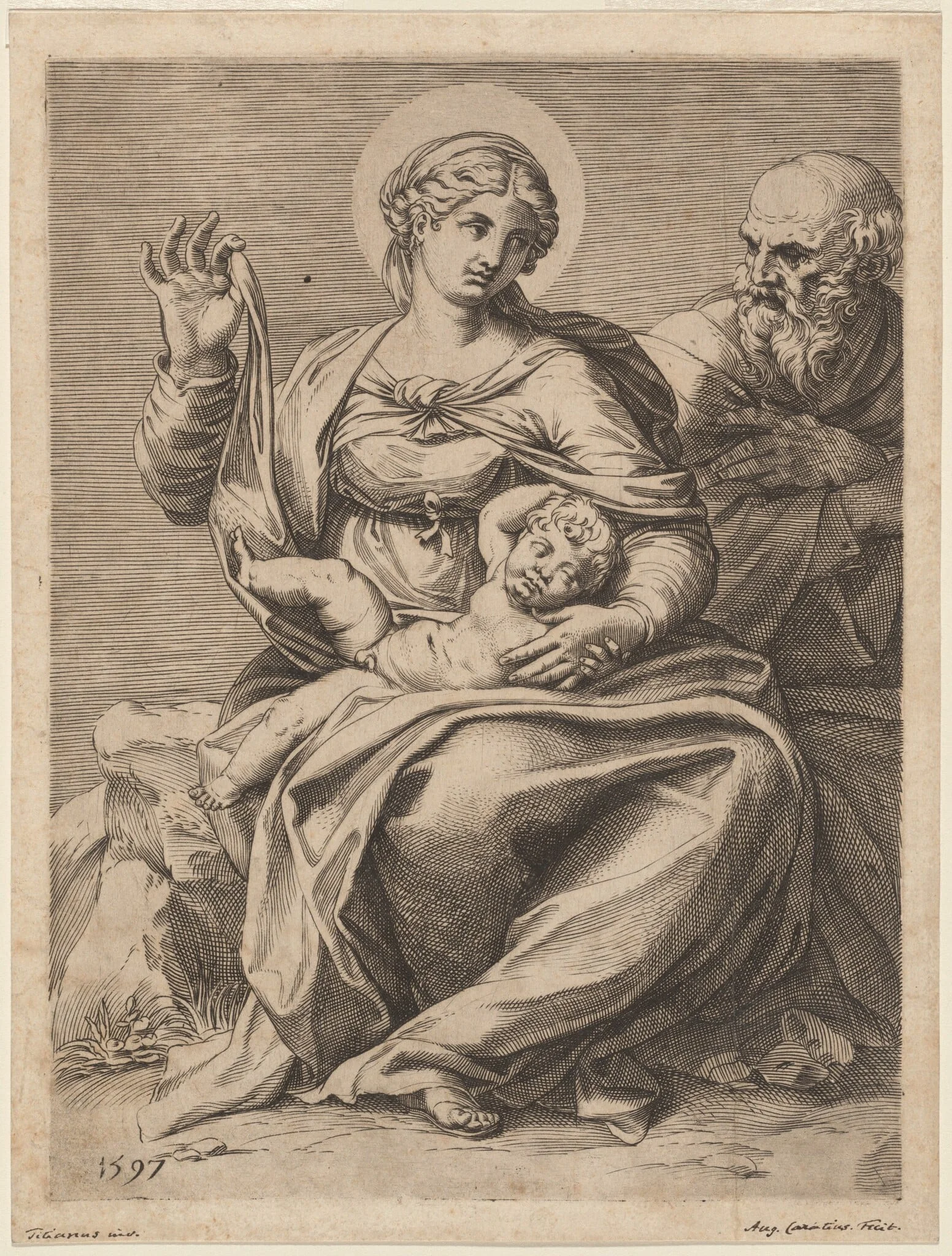 The Holy Family, detail