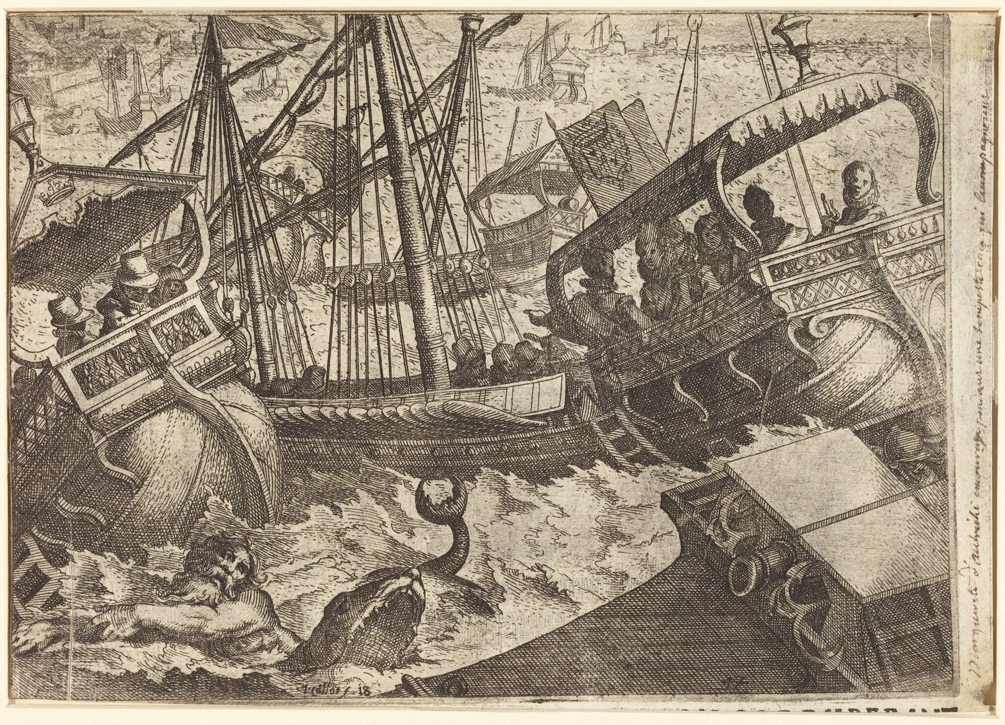 Storm off the Coast of Barcelona [recto], detail