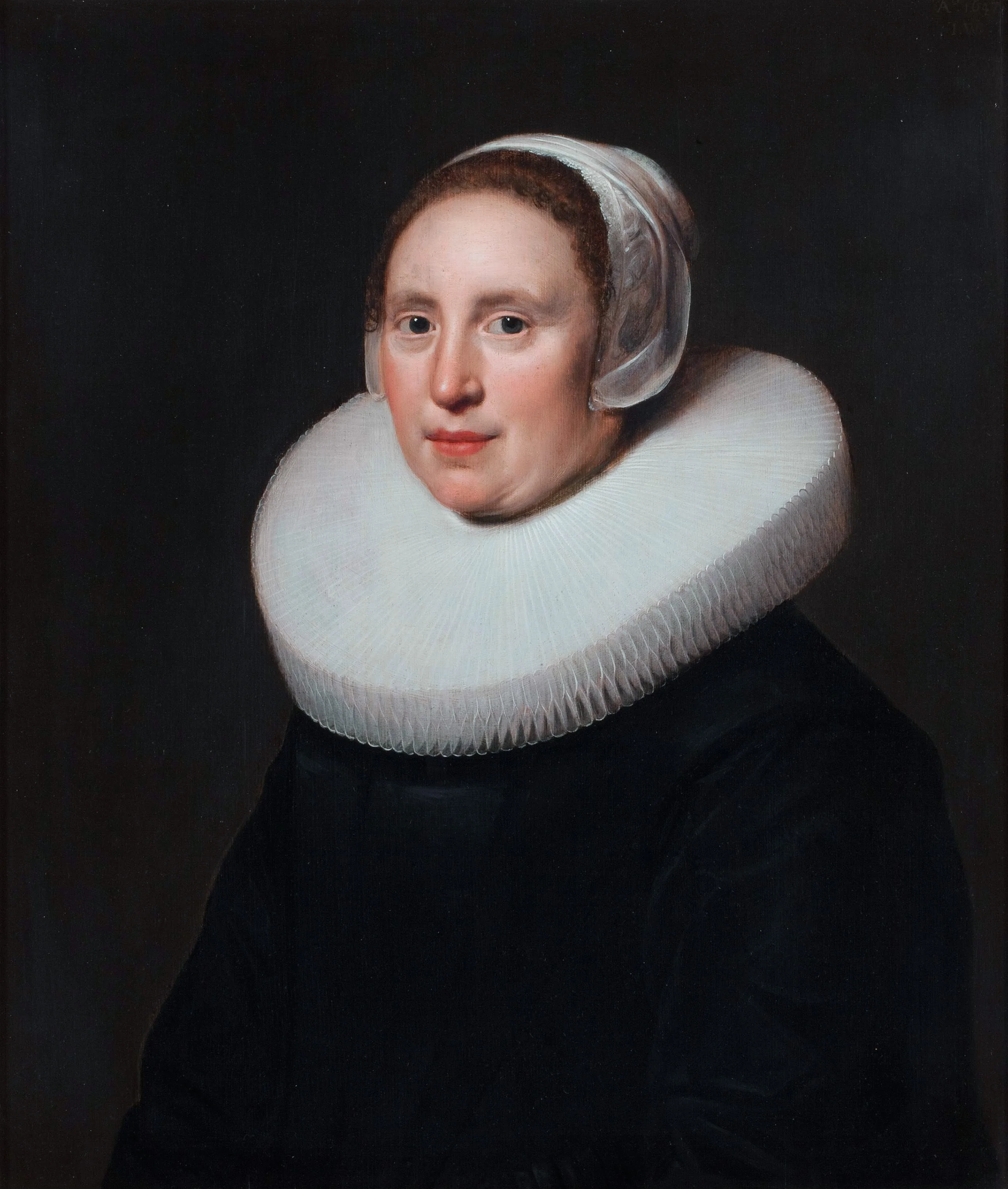 Portrait of Susanna Pietersdr Oostdijk (b. 1597), detail