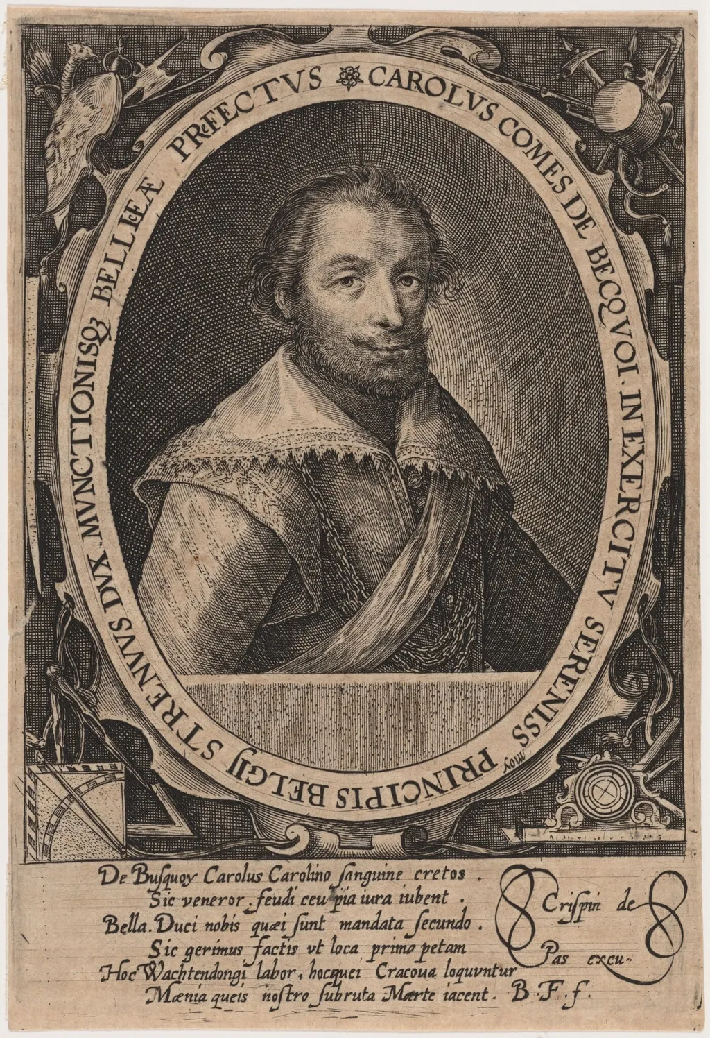 Charles de Bucquoy, by Crispijn van de Passe I, ink, 1601