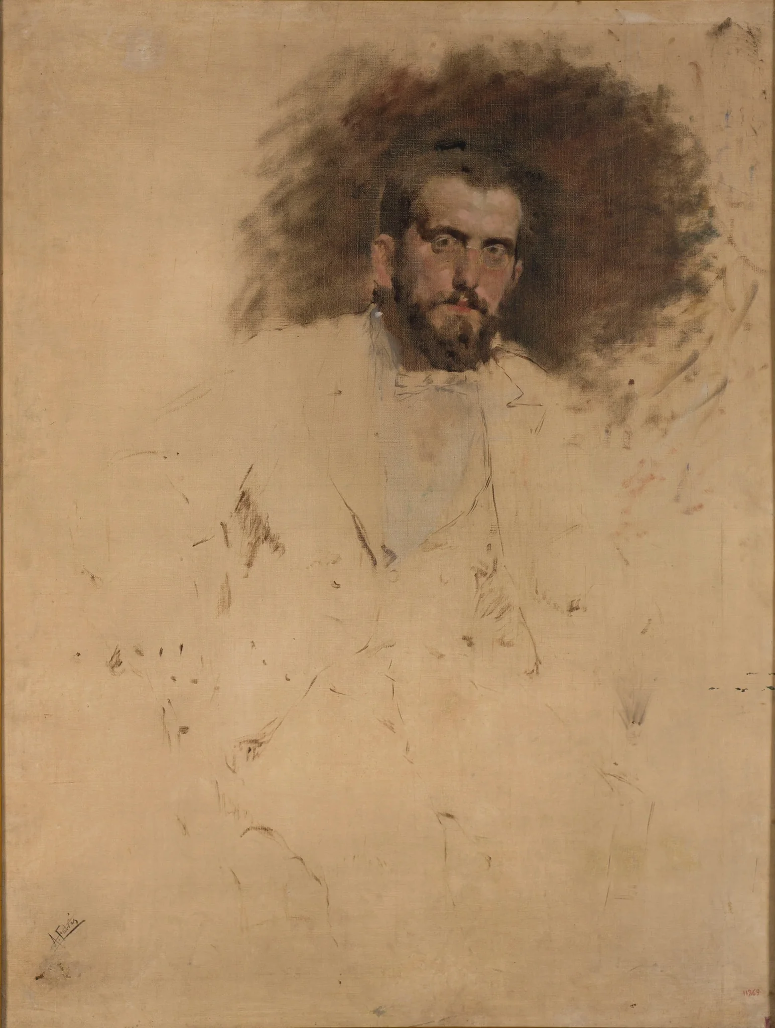 Esbós del retrat del pintor Casanova i Estorach, detail