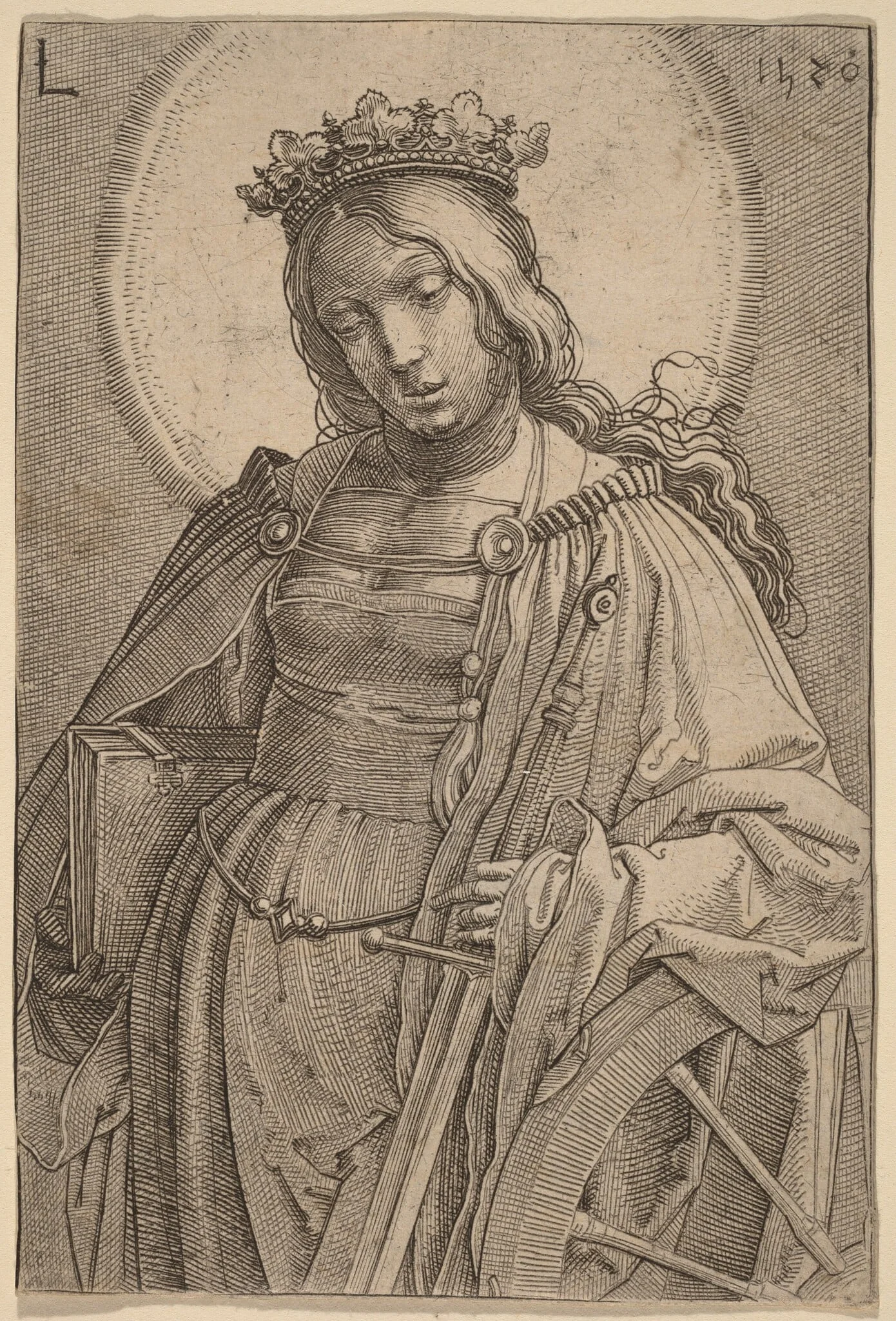 Saint Catherine, detail