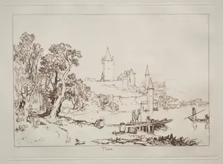 Liber Studiorum:  Ville de Thun, Switzerland, by Joseph Mallord William Turner, 1823