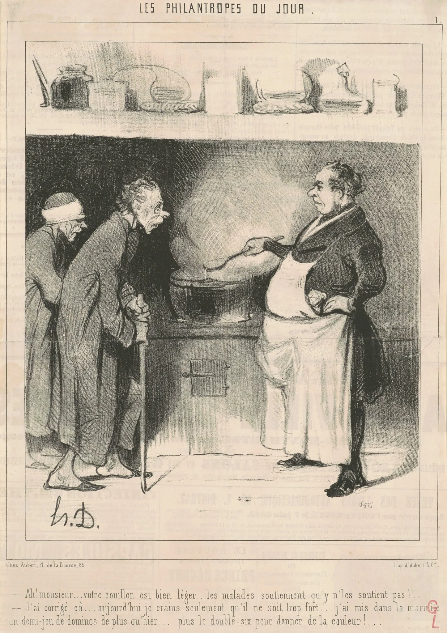 Ah! Monsieur ...votre bouillon est ..., detail