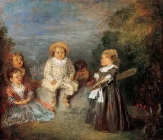 Heureux age! Age d'or (Happy Age! Golden Age), by Jean Antoine Watteau, oil, 1718