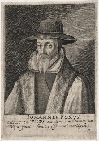 John Foxe, Martyrologist, by Magdalena van de Passe, ink, 1620