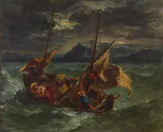 Christ on the Sea of Galilee, by Eugène Delacroix, oil, 1854