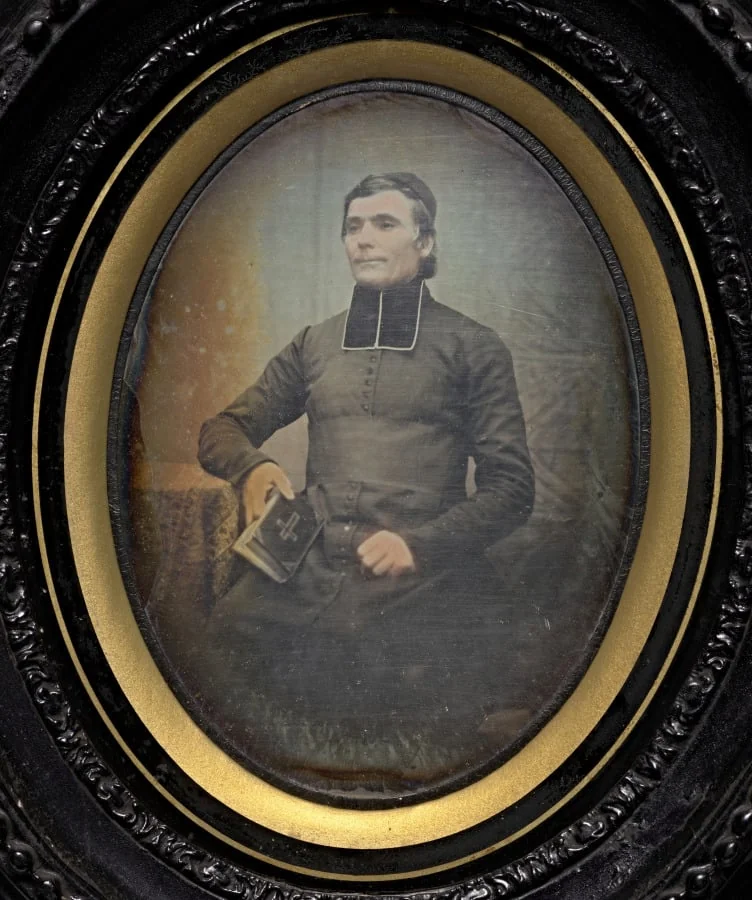 Priest, France, detail