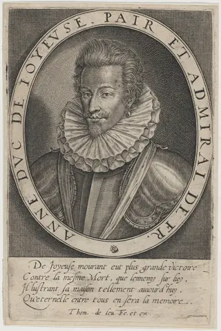 Anne, Duc de Joyeuse, by Thomas de Leu, ink, 1590