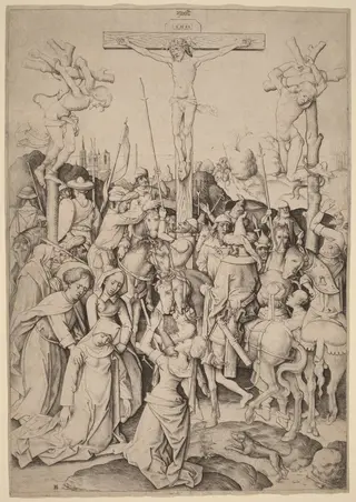 The Mount of Calvary, by Master I.A.M. of Zwolle, ink, 1480