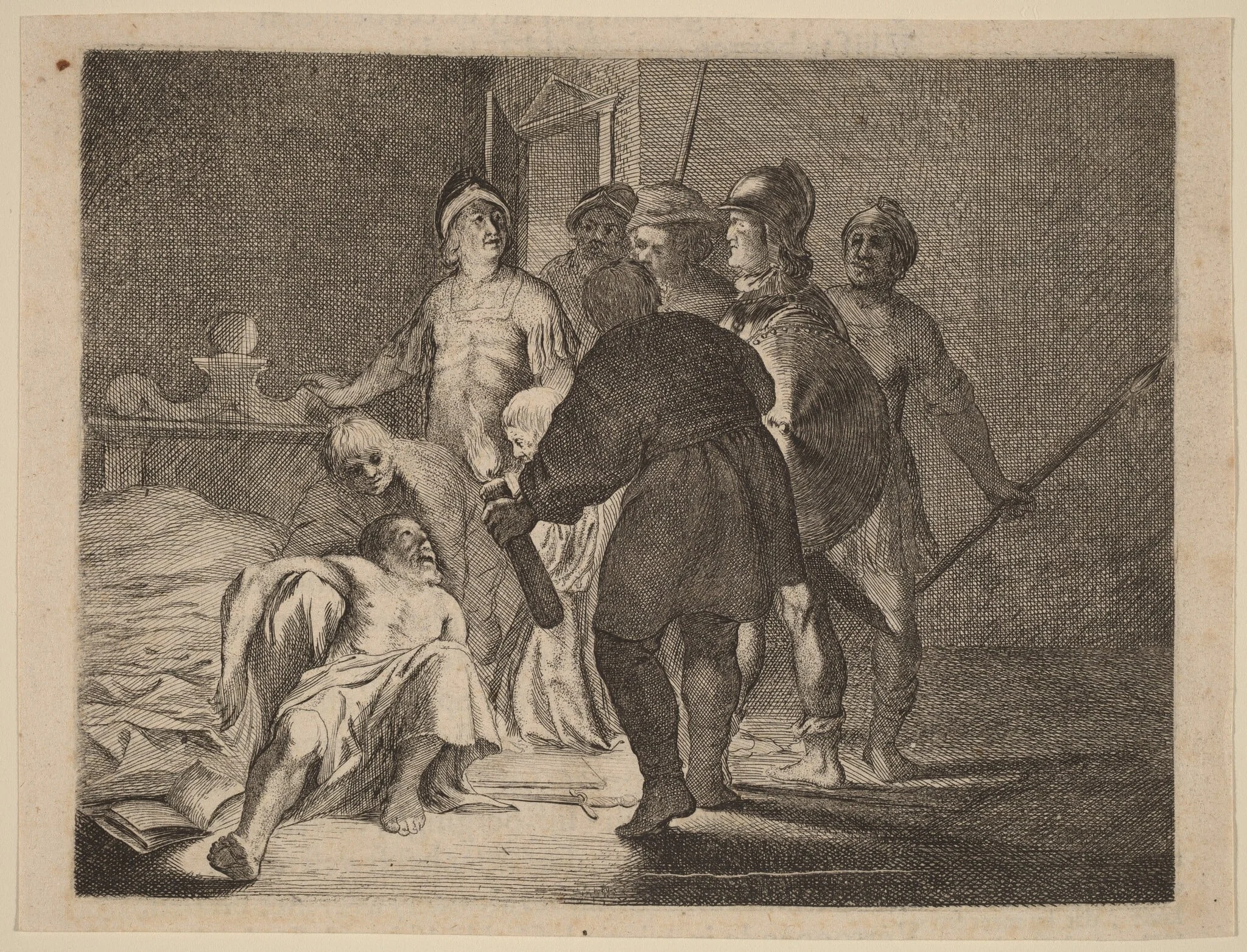 The Death of Cato, detail