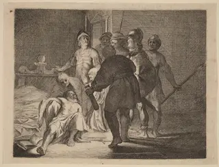 The Death of Cato, by Willem Basse, ink, 1634