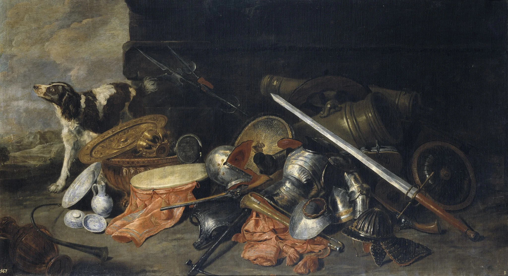 Arms and instruments of war, detail