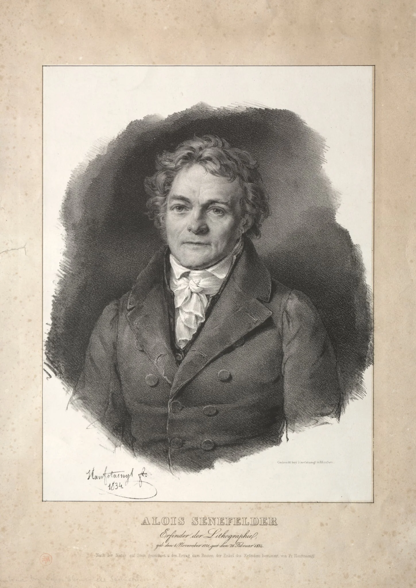 Aloys Senefelder, detail