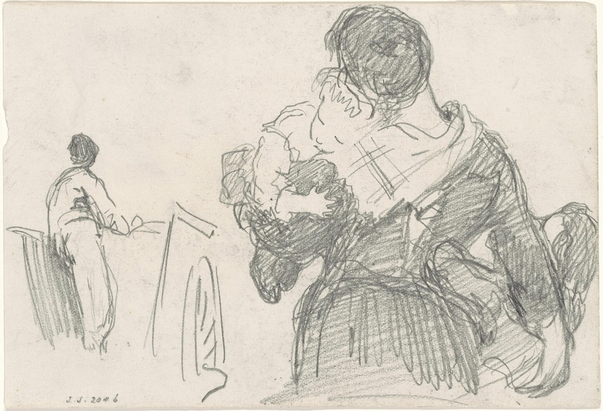 Mother and Child [recto], detail