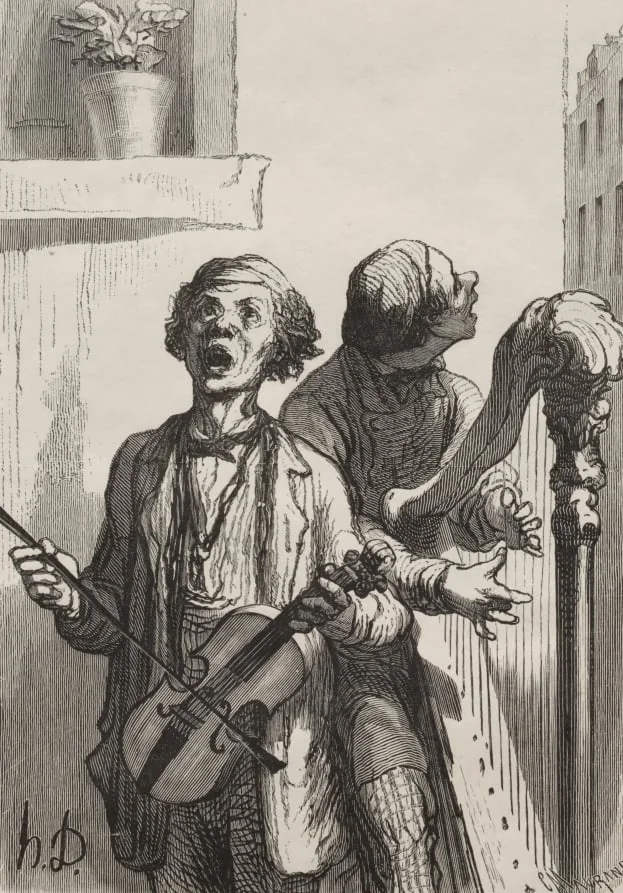 Street Singers, detail