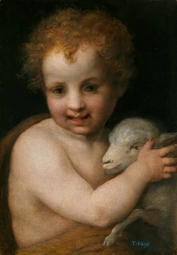 Saint John the Baptist with the Lamb, by Andrea del Sarto, unspecified, 1510