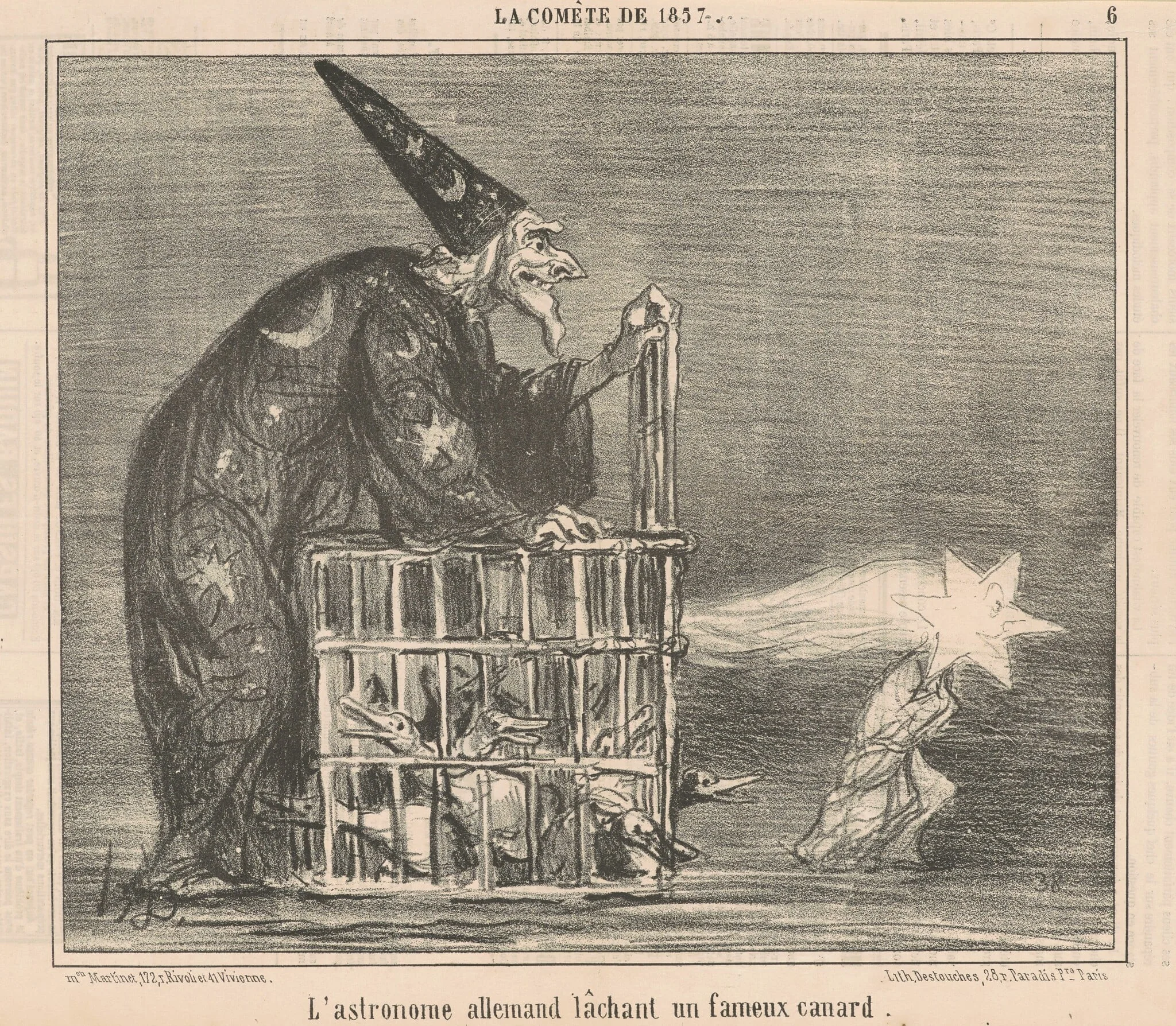 L'astronome allemand lachant un ... Canard, detail