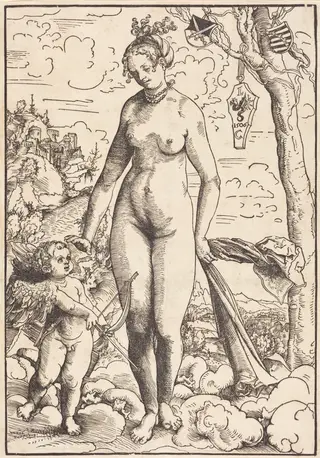 Venus and Cupid, by Lucas Cranach the Elder, ink, 1506
