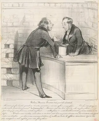 Robert Macaire Directeur, by Honoré Daumier, ink, 1838