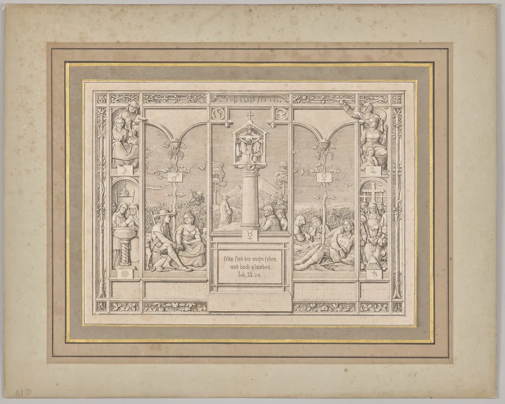 Capstone. John XX, 29, by Ferdinand Olivier, 1820