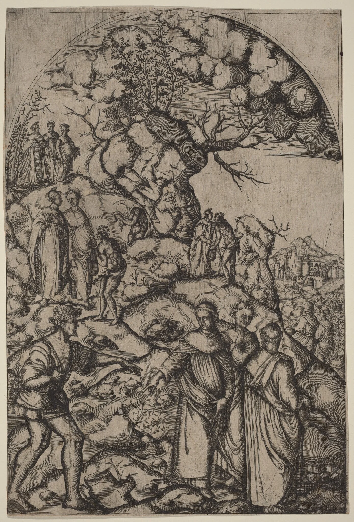 Saint Filippo Benizzi Healing a Beggar, detail