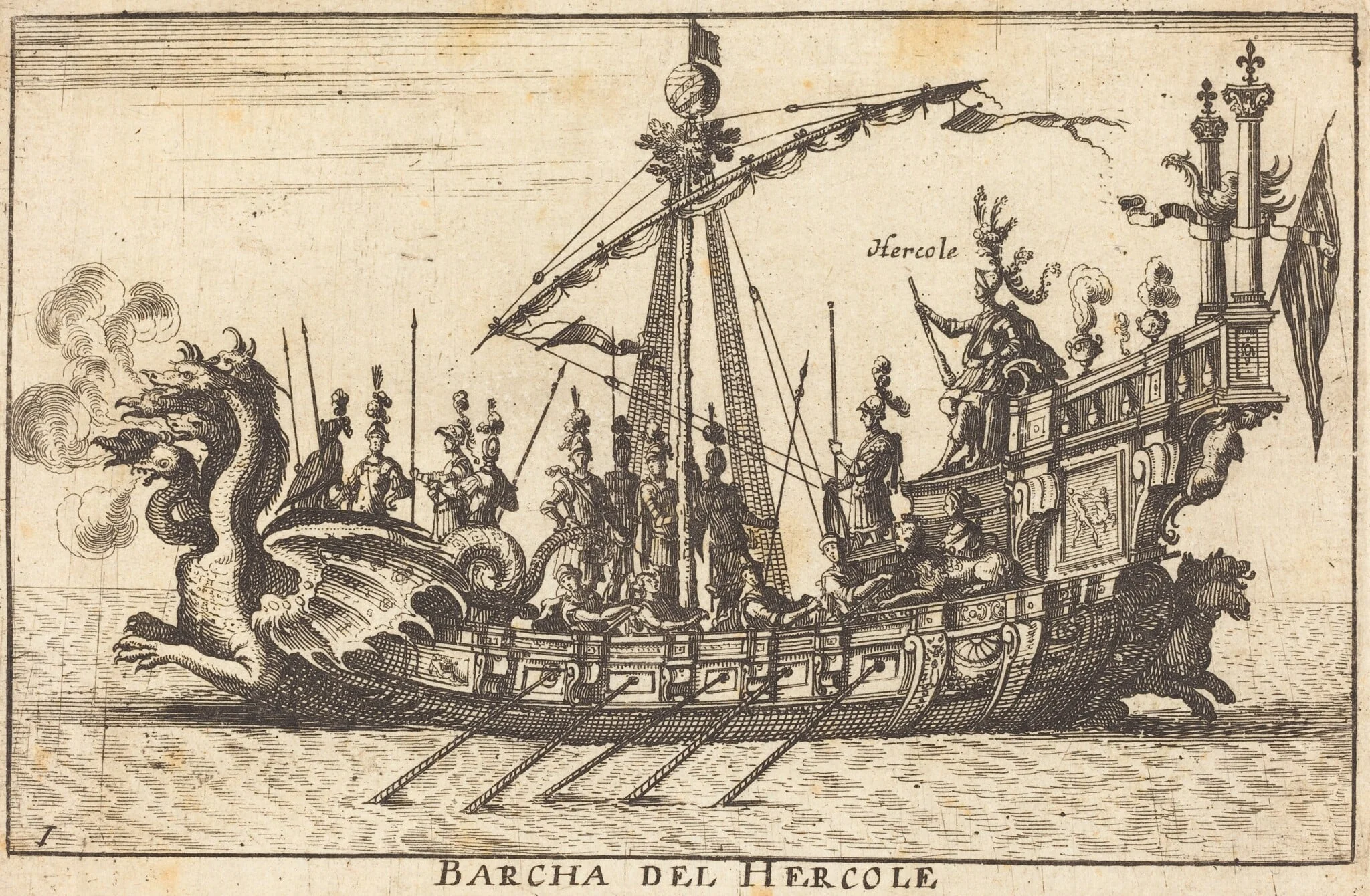Barcha del Hercole, detail