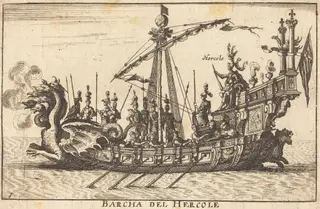 Barcha del Hercole, by Balthasar Moncornet, ink, 1634
