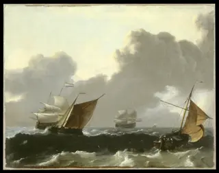 Storm At Sea, by Ludolf Bakhuizen, oil, 1660