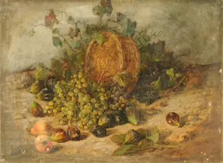 Still Life (figs), by Martín Boneo, oil, 1850