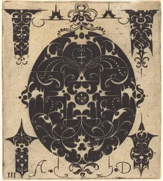 Ornament, by Master AD, ink, 1564
