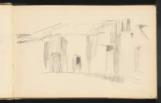 Study of Houses, by Paul Cézanne, graphite, 1880