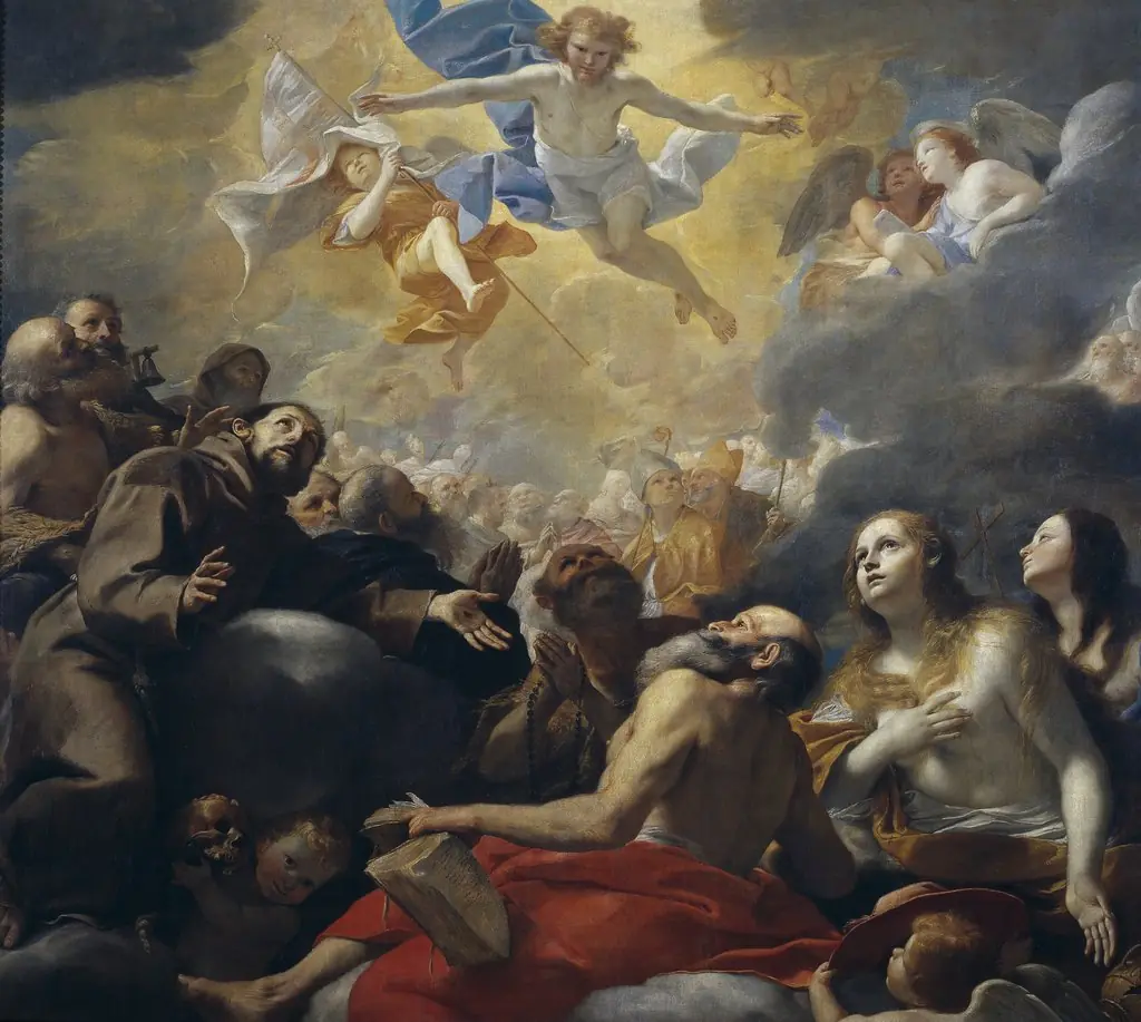 Christ in Glory with Saints, by Mattia Preti, oil, 1660