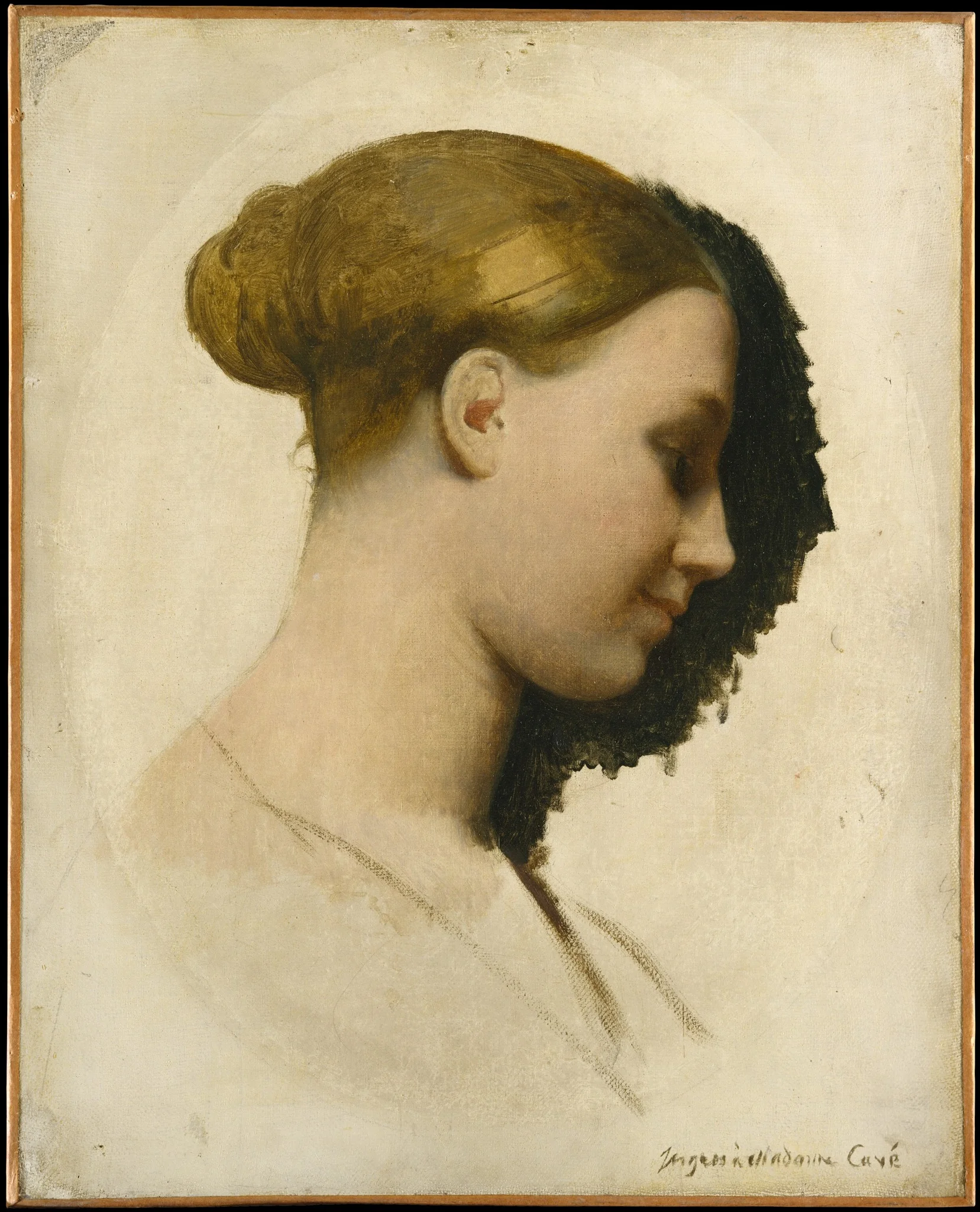 Madame Edmond Cavé (Marie-Élisabeth Blavot, born 1810), detail
