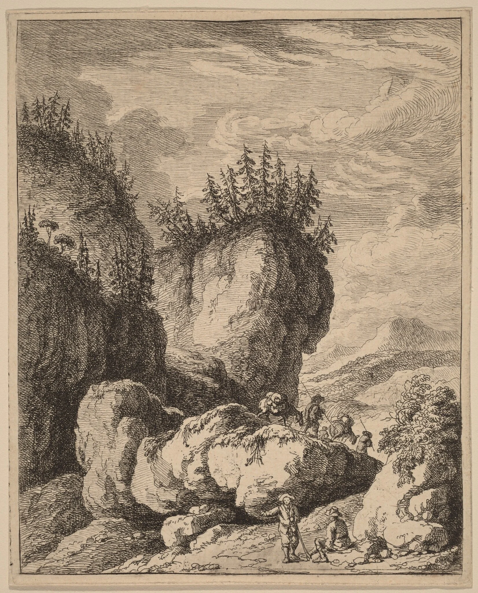 The Road Crossing Mount Praco, from Ricci to Genoa, detail